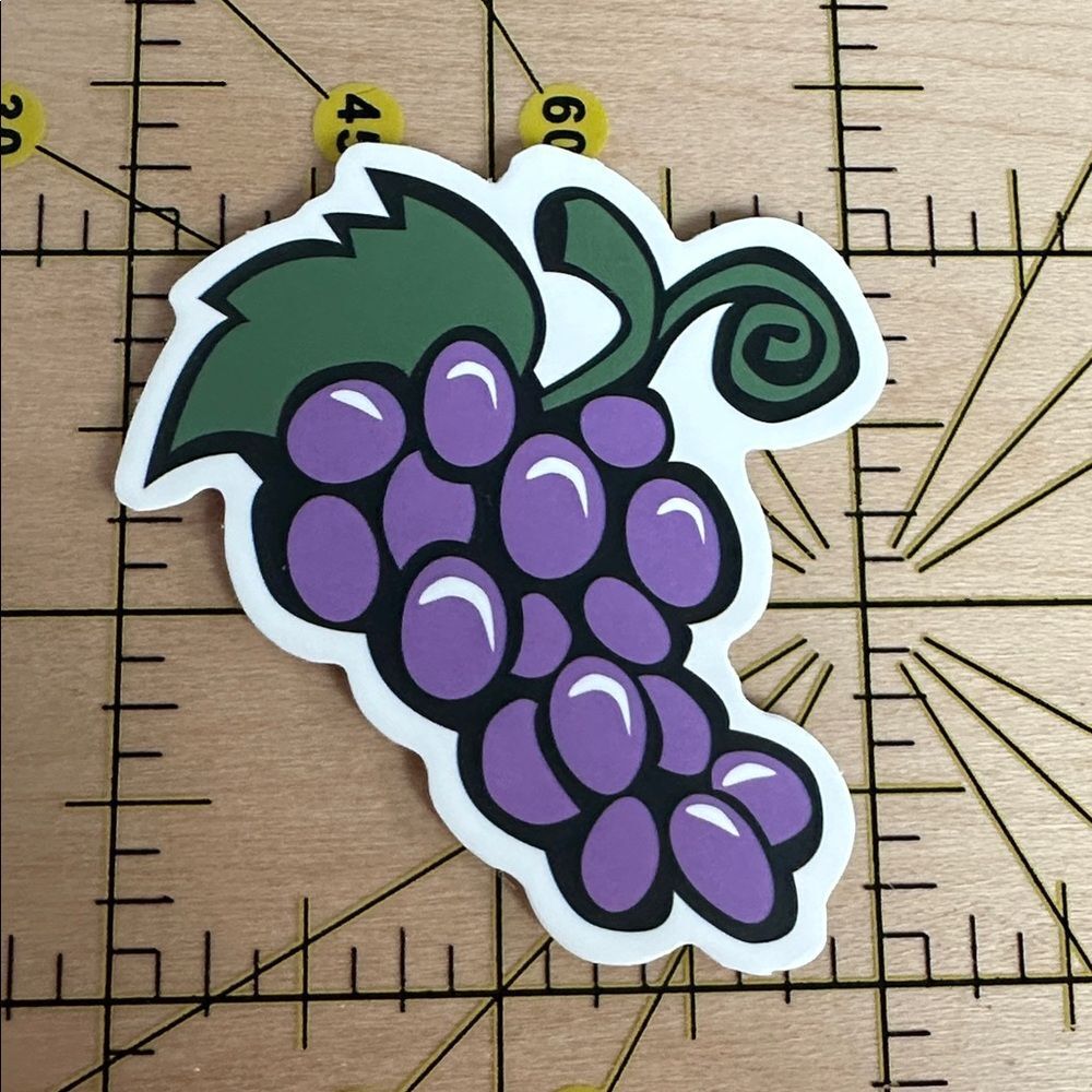 💜13/$13 +Bundle Sticker Sale| Grape Fruit Waterproof Sticker